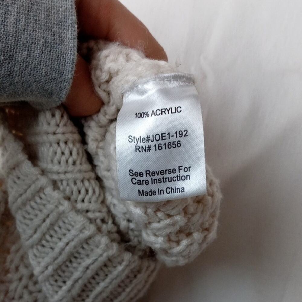 Like Love size small cream sweater knit ruffle casual cute - Picture 6 of 8